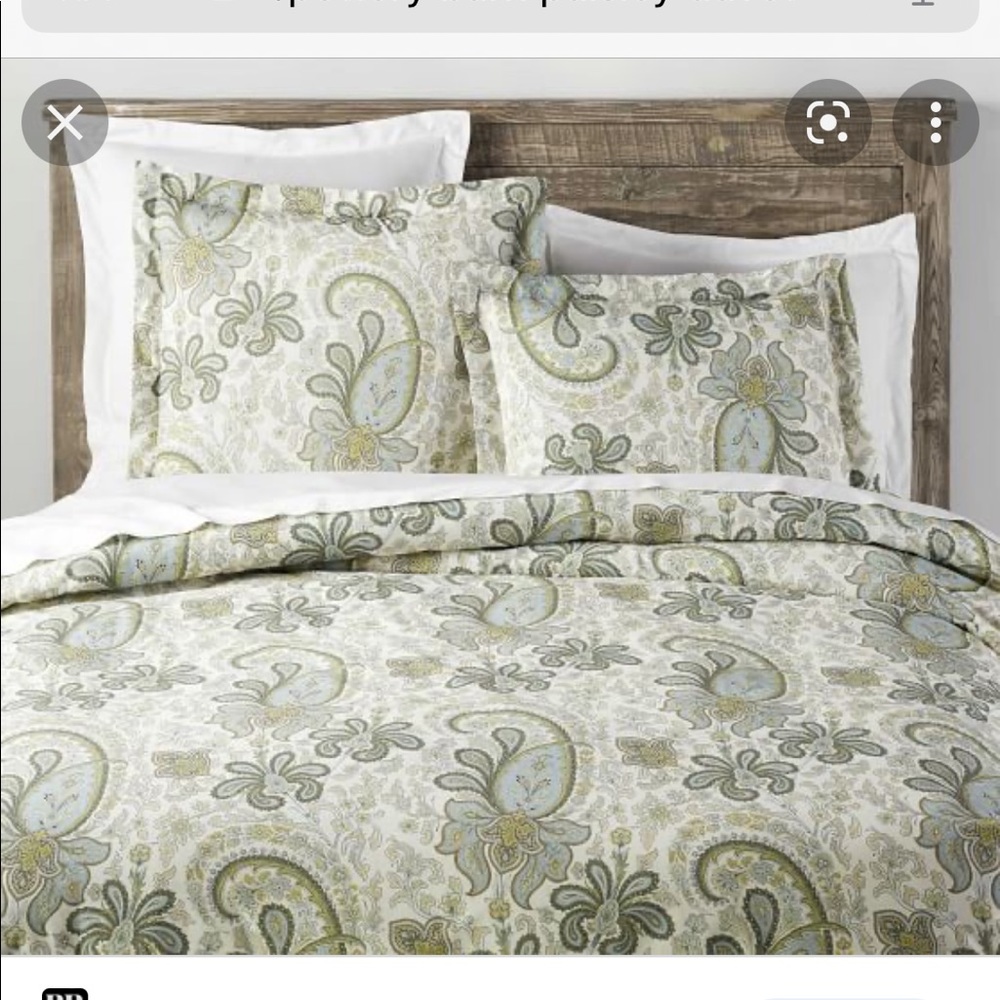 Pottery Barn Q/F Duvet + Shams